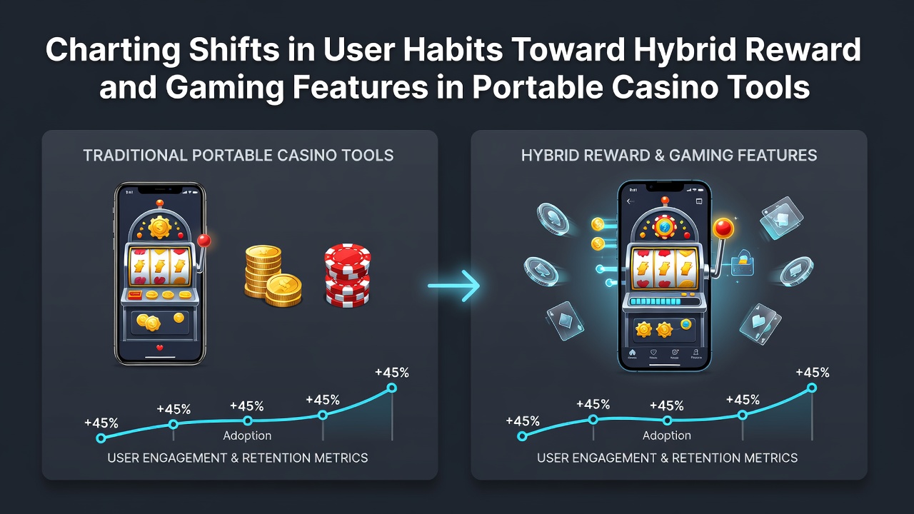 Mobile device displaying integrated casino rewards and live dealer sessions on a portable gaming app