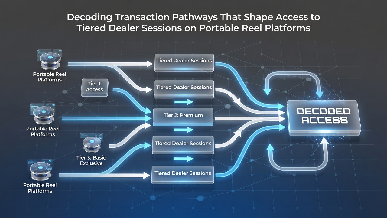 Mobile gaming interface showing transaction flow to tiered live dealer sessions on portable reel platform
